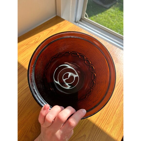 Tiffin Franciscan Madeira brown ice bucket vintage heavy glass - Picture 9 of 10